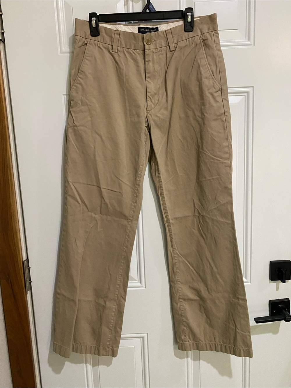 Banana Republic Tan Straight-Leg Chinos